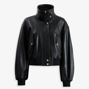 NWT Black Briar Cropped Bomber Jacket